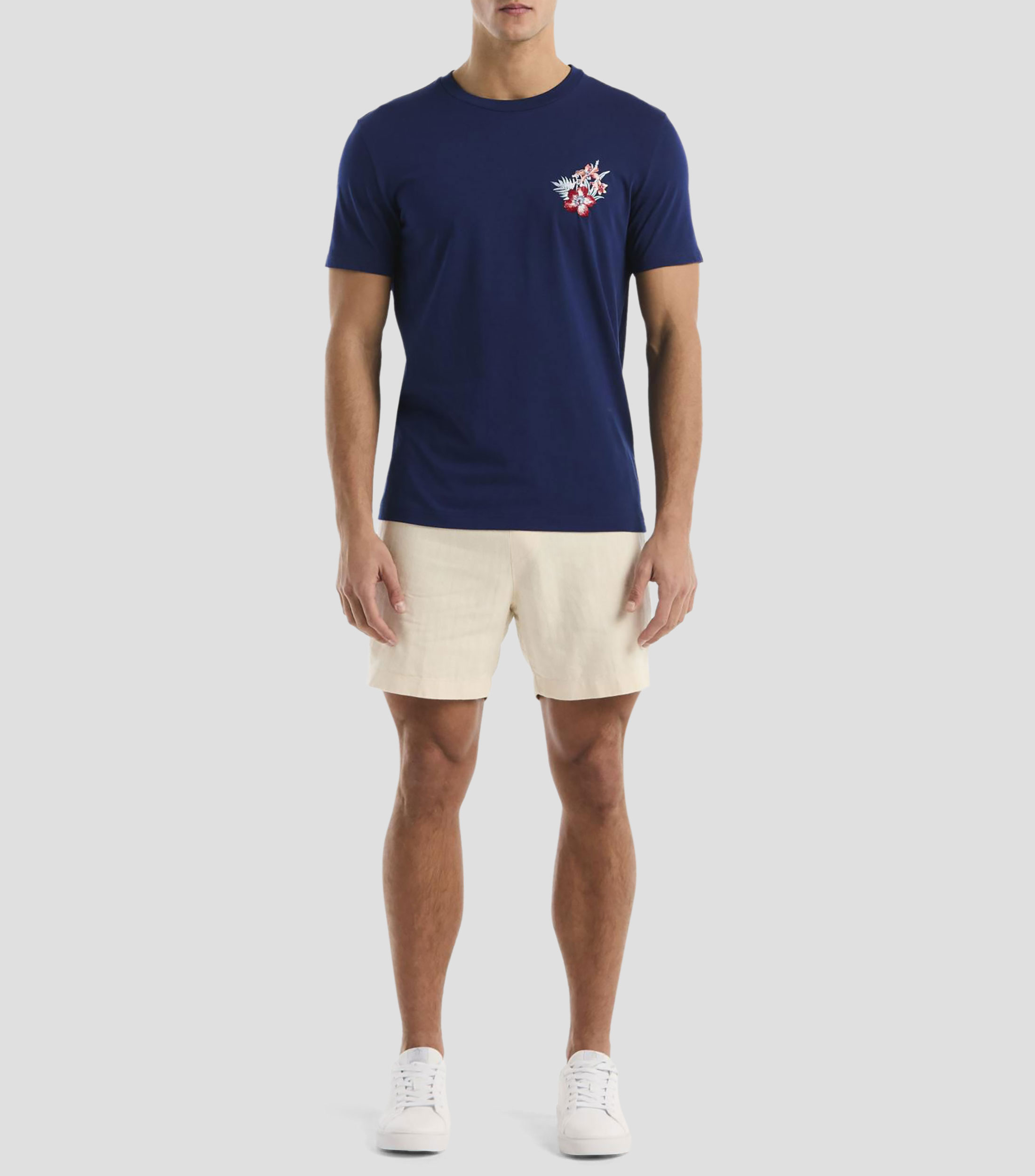 Playera cuello redondo manga corta lisa Hombre